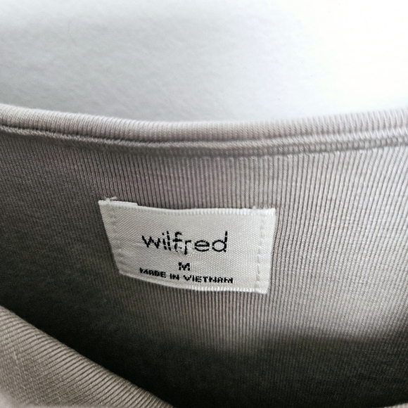 Wilfred Aritzia Sz M Wide Leg Minimalist pull on Jumper Romper suit Ash Gray - Picture 3 of 9